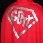 The Superman Cape.  Okay, just a red piece of fabric with duct tape on it.