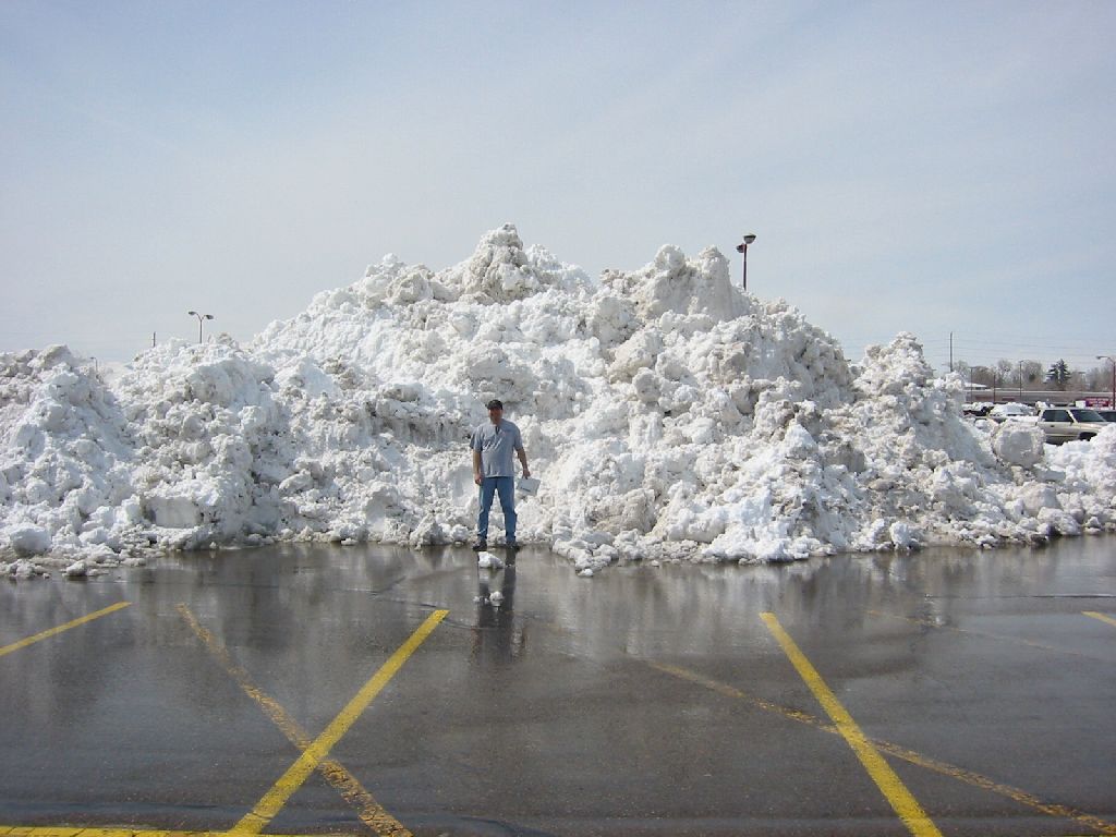 Brad next to the Super Target Snow Mound
